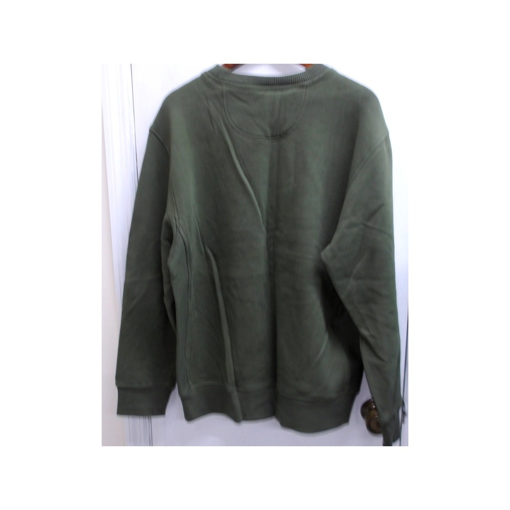 IZOD Crew Neck Sweatshirt Olive Green‎ Long Sleeve Pullover Top Size L / #26166